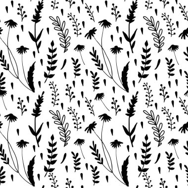 Kesme dekoratif grafik çiçek desen