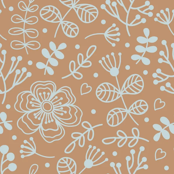 Dekorative Grafische Florale Nahtlose Muster — Stockvektor
