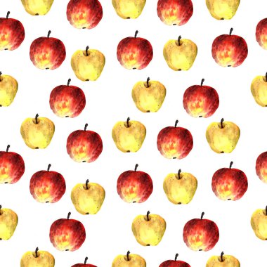 Suluboya elma sorunsuz. Renk seamless modeli için dekorasyon dekoratif yüzey.