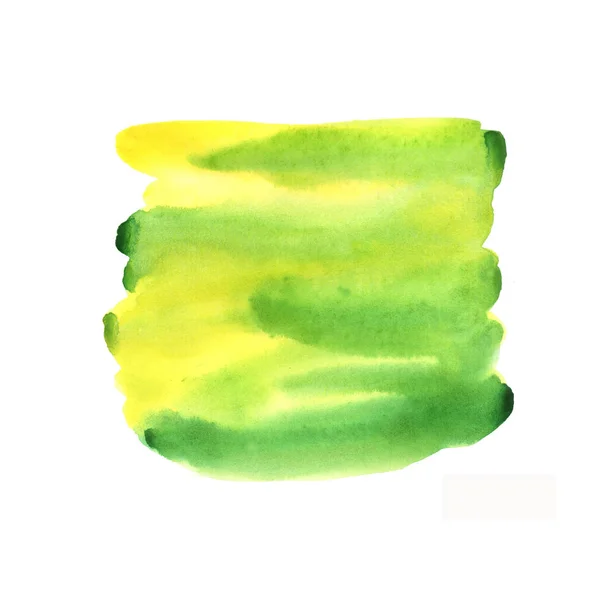 Modelo Aquarela Primavera Verde Amarelo Brilhante Fundo Aquarela — Fotografia de Stock