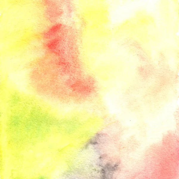 Yellow Red Gentle Watercolor Template — Stock Photo, Image