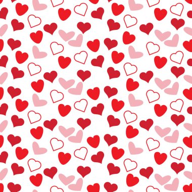 Sevgililer Günü kalpleri desen. Çeşitli dekoratif yüzeyler için sonsuz süs. 