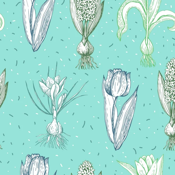 Grafik Muster Vintage Blumen — Stockvektor