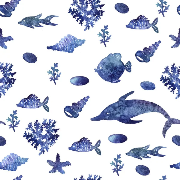 Marine decorative pattern — Stock Photo, Image