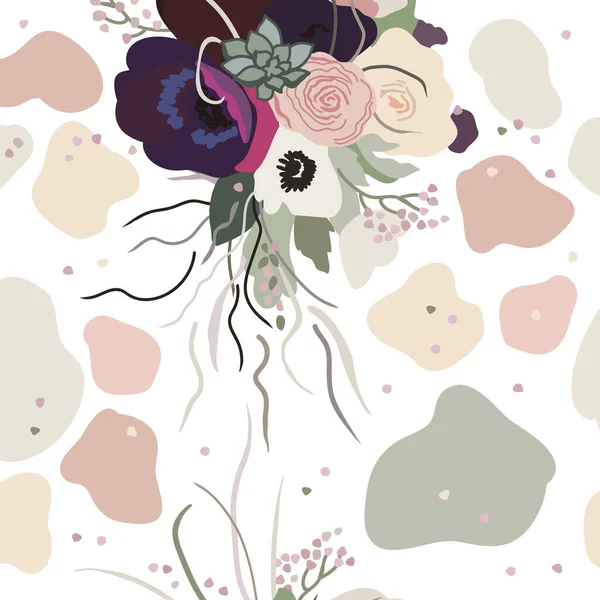 Illustration Vectorielle Motif Floral Abstrait — Image vectorielle