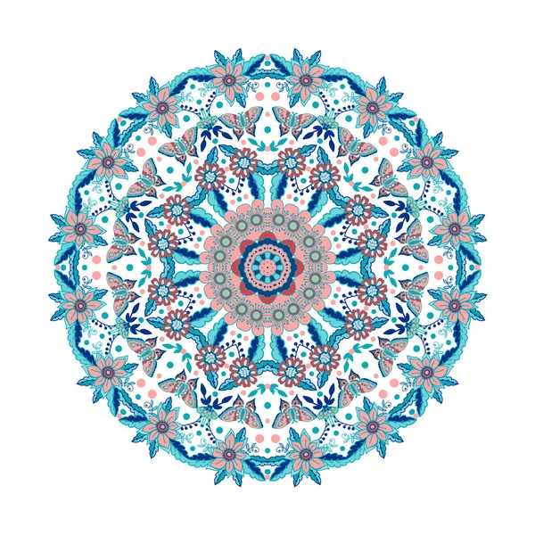 Dekorativní Květinové Aranžmá Kruhu — Stockový vektor