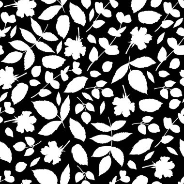 Yapraklı tek renkli desen