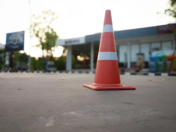 Red rubber cone — Stock Photo, Image