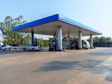 Roi Et, Tayland-29 Nisan 2019 : Ptt Benzin İstasyonu M