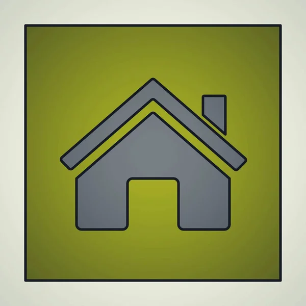 Dom ikona — Zdjęcie stockowe