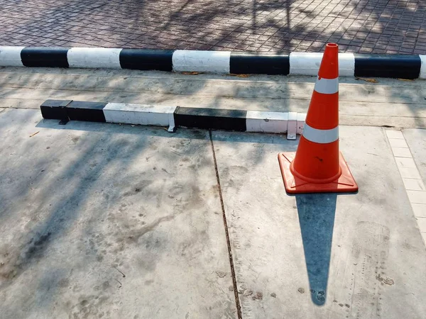 Red rubber cone — Stock Photo, Image