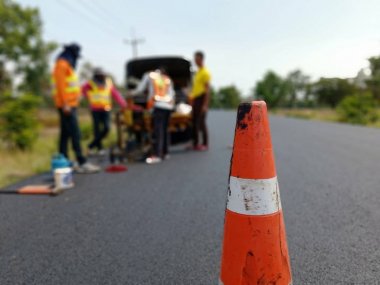 Yol kalınlığı, bulanıkbulmak için asfalt yol yüzeyi için sondaj