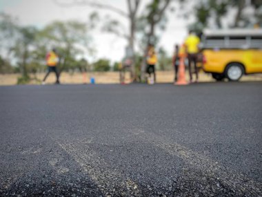 Yol kalınlığı, bulanıkbulmak için asfalt yol yüzeyi için sondaj