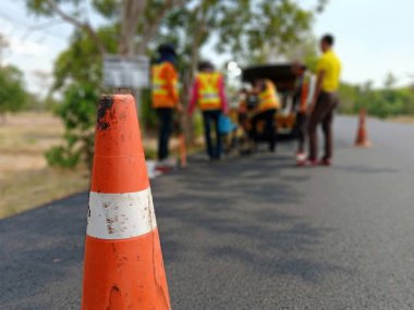 Yol kalınlığı, bulanıkbulmak için asfalt yol yüzeyi için sondaj
