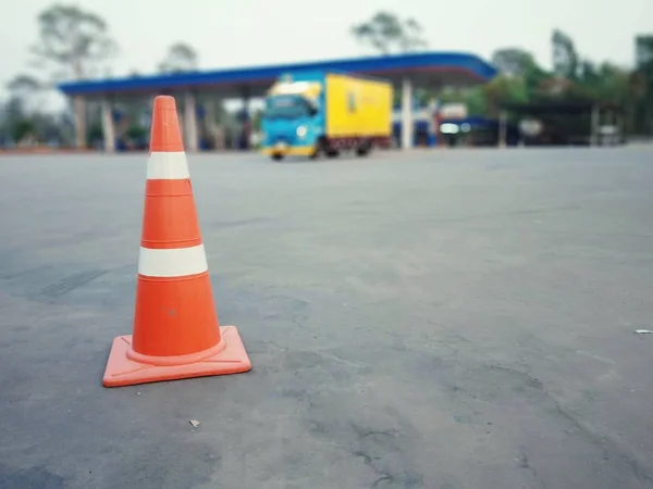 Red rubber cone — Stock Photo, Image