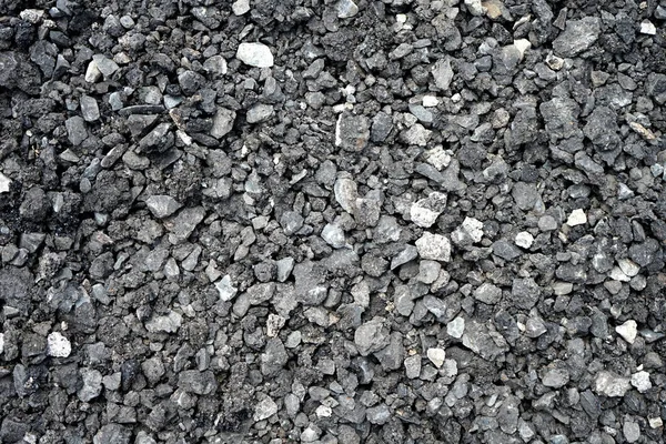 Stone mixed soil is used to repair roads. — Stock Photo, Image
