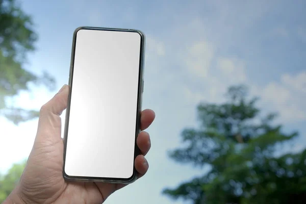 Pantalla en blanco del teléfono móvil Utilizado para llenar imágenes — Foto de Stock