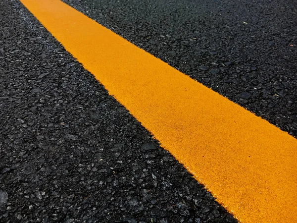 Yellow Traffic Line Thailand — Stock Photo, Image