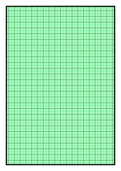 Méretű Zöld Grafikonpapír Fekete Tömör Szegéllyel — Stock Fotó
