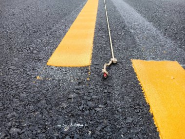 Tayland 'da seyahat etmenin güvenliği için sarı trafik çizgisi rengi