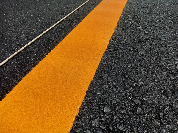 Couleur Jaune Ligne Circulation Pour Sécurité Des Voyages — Photo