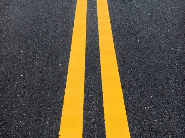 Color Amarillo Línea Tráfico Para Seguridad Viajar Tailandia — Foto de Stock