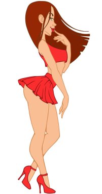 kırmızı elbiseler güzel kızlar