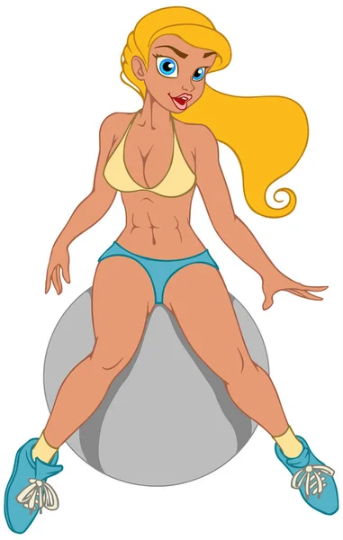 güzel kızlar fitness fitball üzerinde başlattık