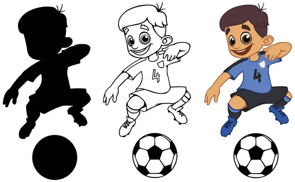 Fotbollsspelare Den Nationella Football League Fotbollen Team Uruguay — Stock vektor