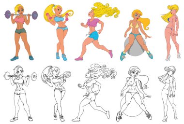 Güzel seksi spor kız modelleri Sarışınlar kümesi