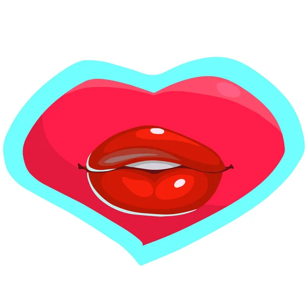 farklı pozisyonlarda seksi dudaklar kümesi