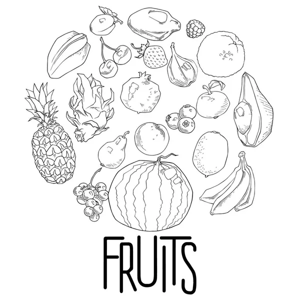 Herkesdaire oluşturacak şekilde meyve simgeler oluşan arka plan dağılımı