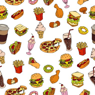 Fast food. Kusursuz bir geçmişi var. Fast food şablonu