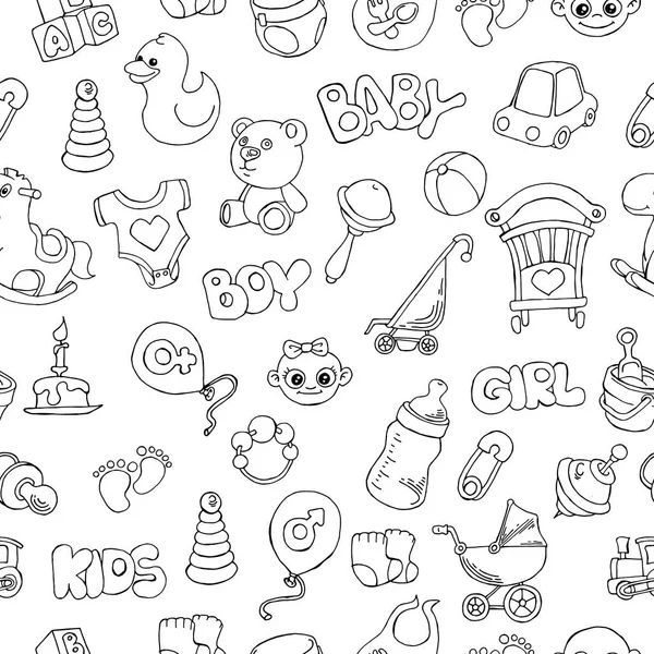 Sevimli karalama bebek kusursuz desen