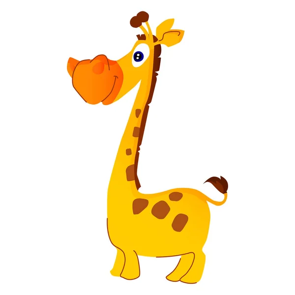 Cartoon Illustration African Animal Giraffe — Stock Vector