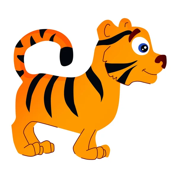 Ilustración Dibujos Animados Tigre Animal Africano — Vector de stock