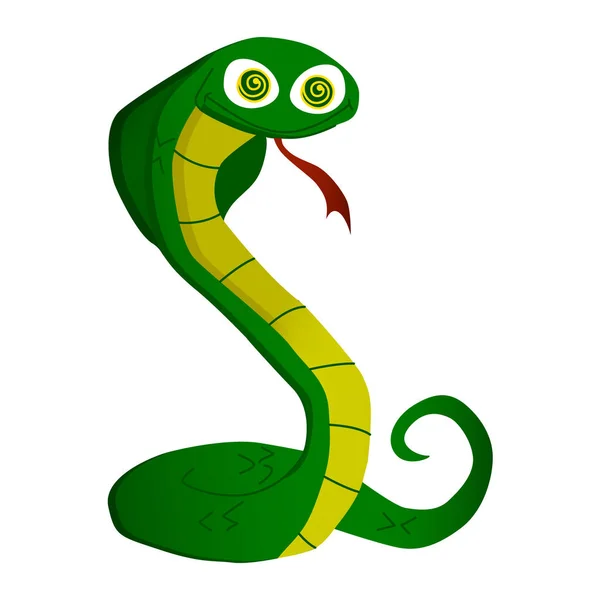 Kreslená Ilustrace Afrického Zvířecího Hada — Stockový vektor