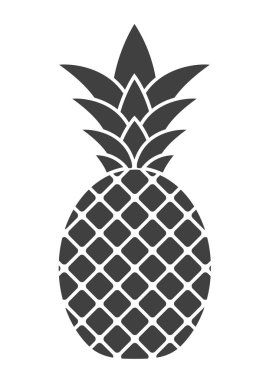 Vektör ananas simgesi beyaz arka plan üzerinde