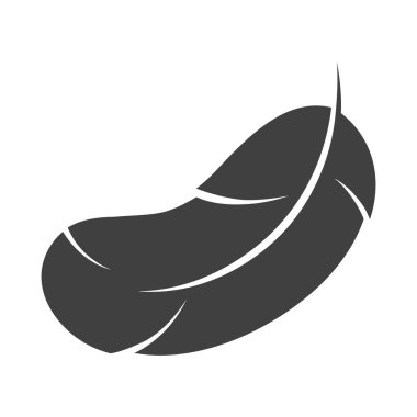 Beyaz arkaplanda tüy simgesi