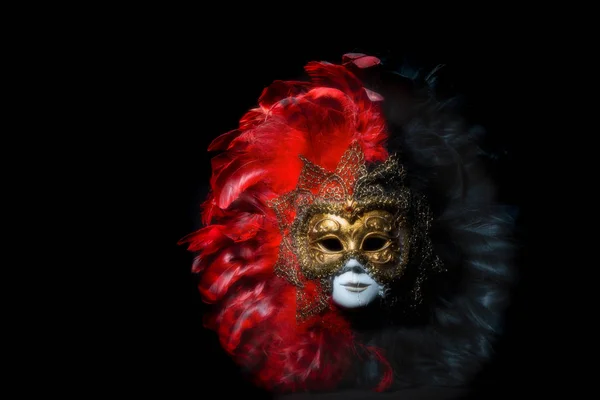 Włoska Maska wenecka karnawału. Tajemnicze wydarzenie, Impreza — Zdjęcie stockowe