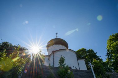 Pskov 'daki eski kilise. Rusya