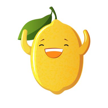 Beyaz arka planda izole sevimli meyve vektör karakter