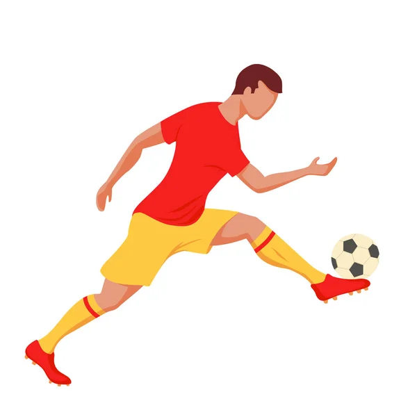 Fußballspieler. Vektor-Illustration auf weißem Hintergrund. — Stockvektor