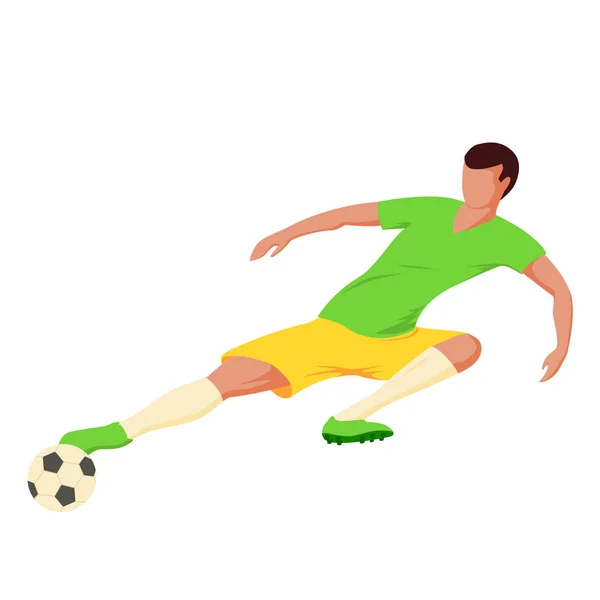 Fußballspieler. Vektor-Illustration auf weißem Hintergrund. — Stockvektor