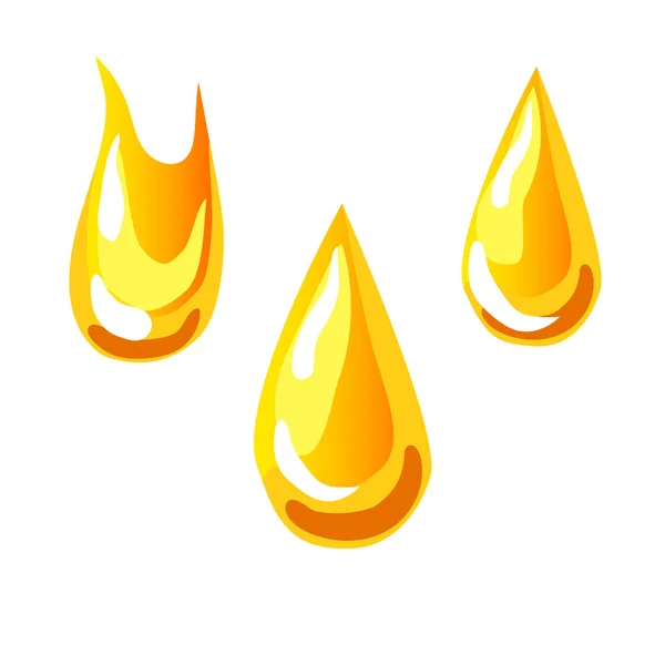 Uma gota de óleo, chá, mel. Ilustração do ícone do vetor — Vetor de Stock