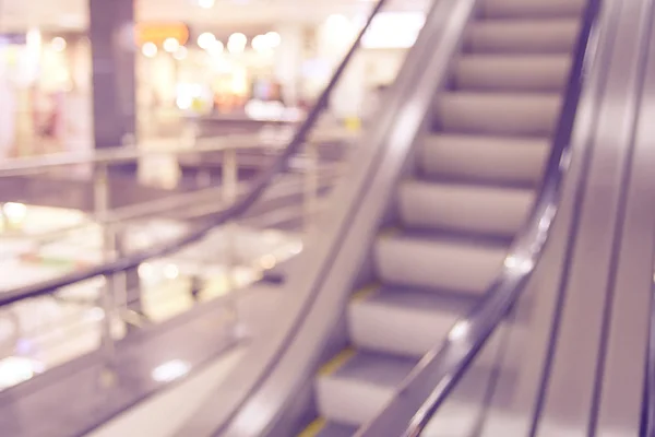 Einkaufszentrum Verschwommener Hintergrund Graue Rolltreppe — Stockfoto