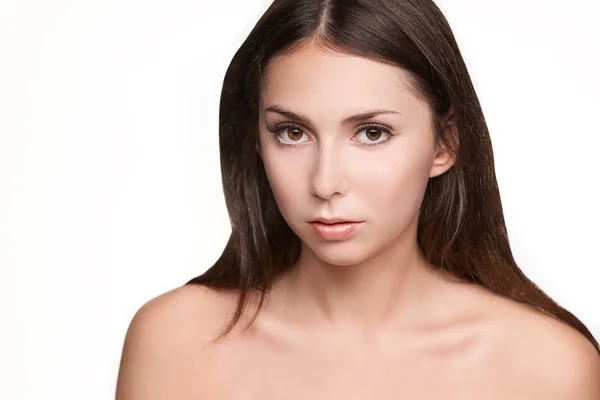 Belleza Piel Las Mujeres Cara Modelo Crema Cosmética Para Cuidado — Foto de Stock