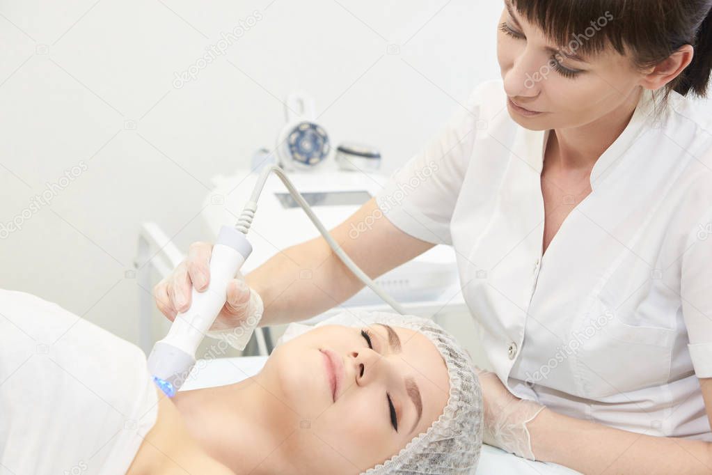 Facial spa cosmetology procedure. Skin care lift anti age.