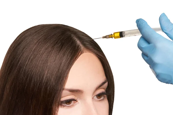 Platelet Rich Plasma Geïsoleerde Witte Achtergrond Cosmetologie Injectie — Stockfoto