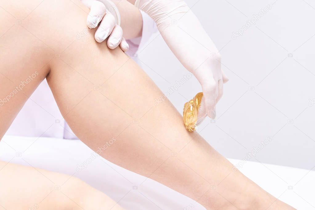 Hair removal. Cosmetic procedure. Beauty and health. Bright skin.